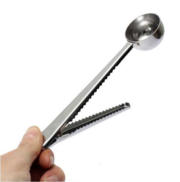 Stainless Steel Coffee Scoop with Bag Clip